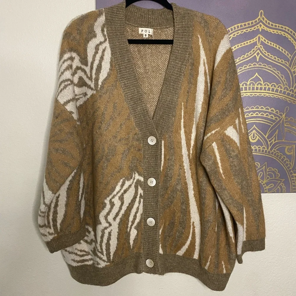 POL Oversized Button Front Cardigan - Picture 1 of 4